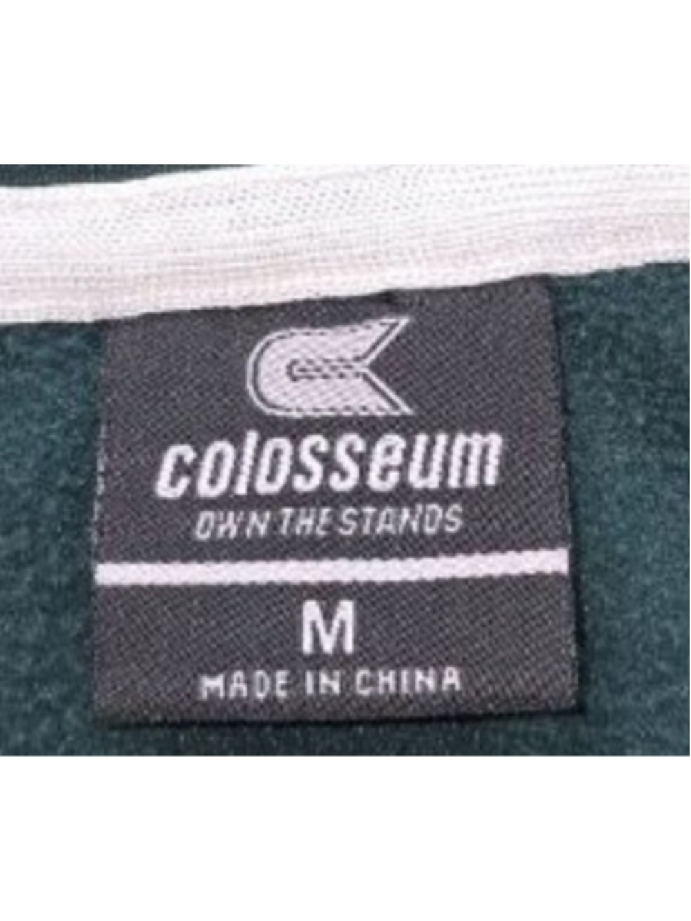 Michigan State Spartans Colosseum Full Zip Hoodie Jacket Mens M Green White - Picture 6 of 11